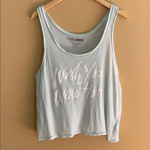 SALE (3/$15) Amuse Society cropped scoop neck tank